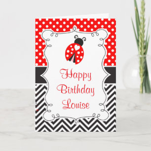 Ladybug Ladybird Birthday Party  Card