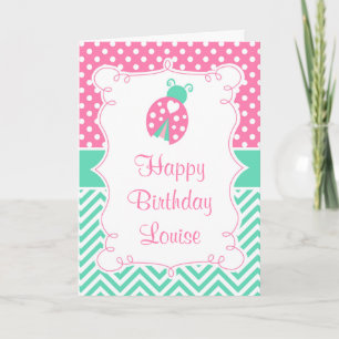 Ladybug Ladybird Birthday Party  Card