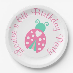 Ladybug Ladybird Birthday Party Paper Plate