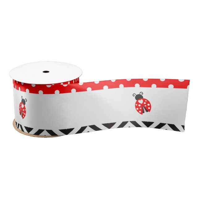 Ladybug Ladybird Birthday Party Satin Ribbon (Spool)