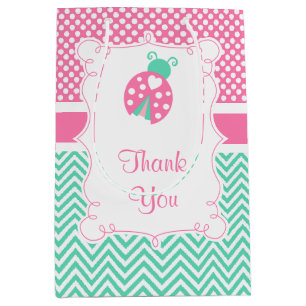 Ladybug Ladybird Birthday Party Thank You Medium Gift Bag