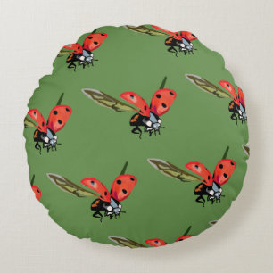 Ladybug, Ladybird Fly Round Cushion