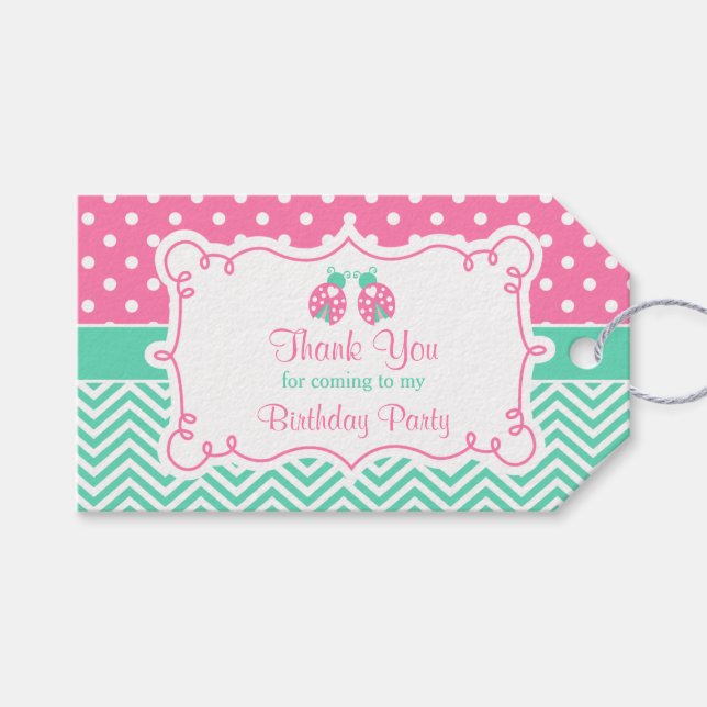 Ladybug Ladybird Gift Tag (Front (Horizontal))