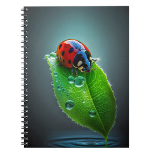 Ladybug Leaf Calm Tranquil Nature Peaceful Season Notebook