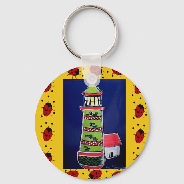 Ladybug Lighthouses Key Ring (Front)