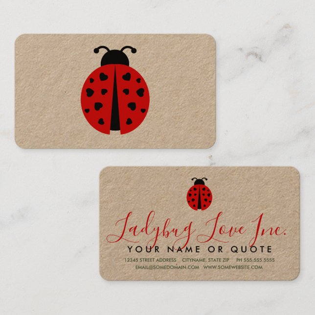 ladybug love business card (Front/Back)