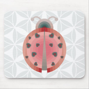 ladybug love mouse mat