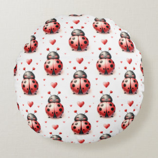 Ladybug Love Round Cushion