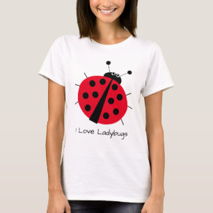 ladybug lover cute cartoon fun red T-Shirt