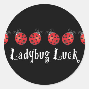 Ladybug Luck Classic Round Sticker