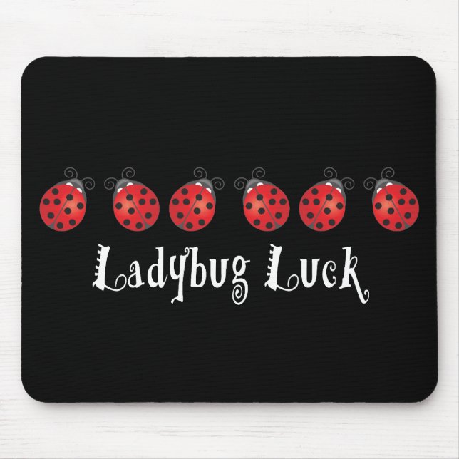 Ladybug Luck Mouse Mat (Front)