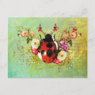 Ladybug Luck Postcard