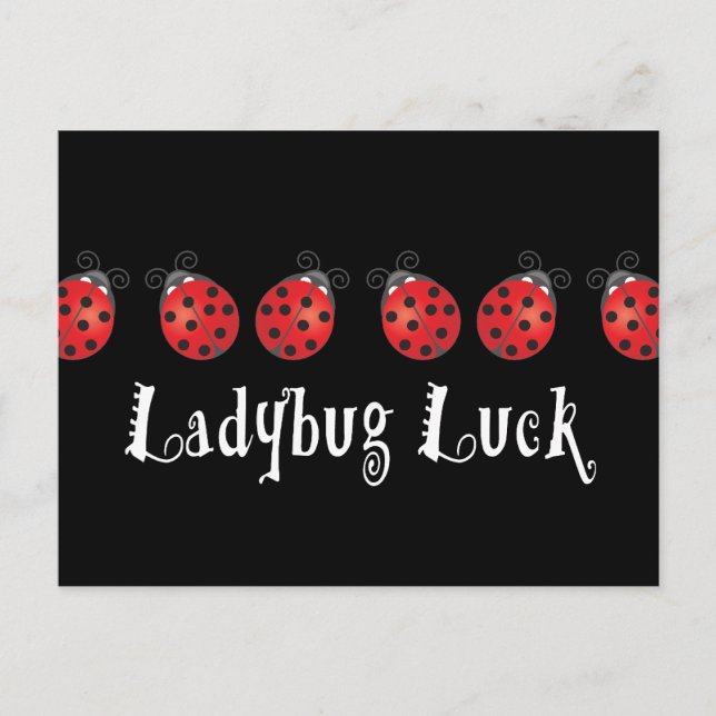 Ladybug Luck Postcard (Front)