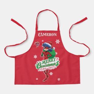 Ladybug   Merry Christmas Apron