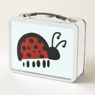 Ladybug metal lunch box
