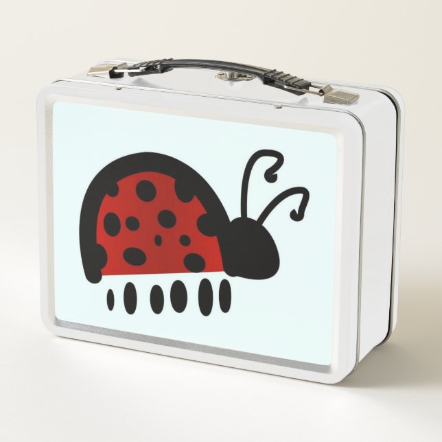 Ladybug  metal lunch box (Back)