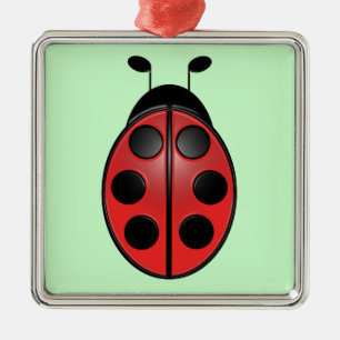 Ladybug Metal Tree Decoration