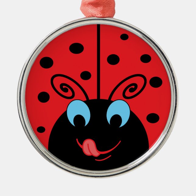 Ladybug Metal Tree Decoration (Front)