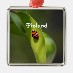 Ladybug Metal Tree Decoration