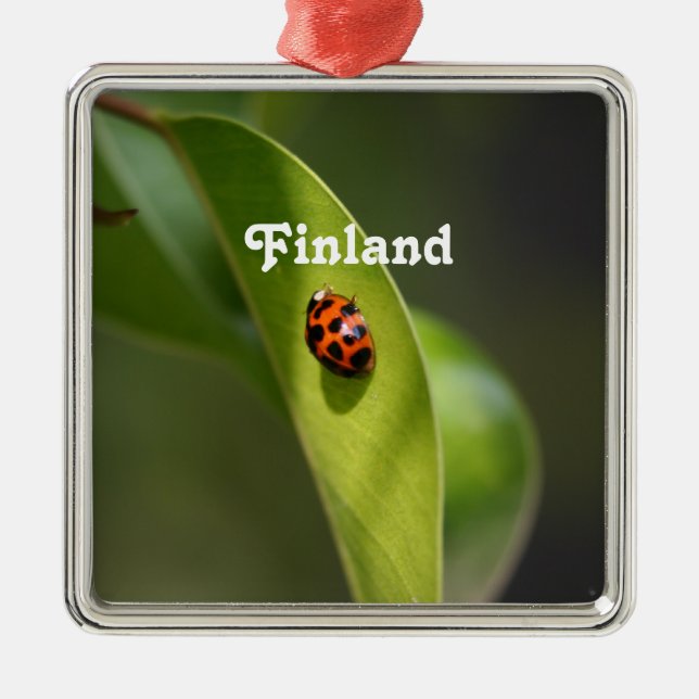 Ladybug Metal Tree Decoration (Front)