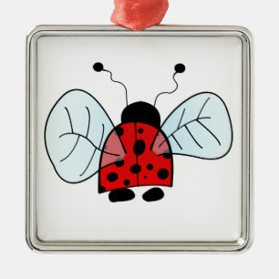 Ladybug  metal tree decoration