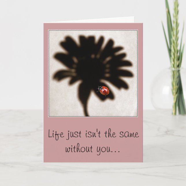 Ladybug Missing You Card (Front)