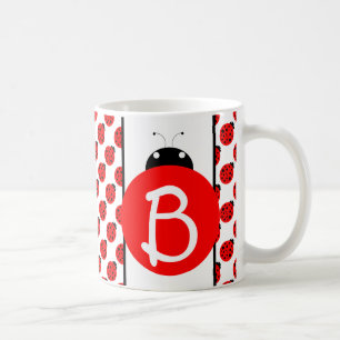 Ladybug Monogram Coffee Mug