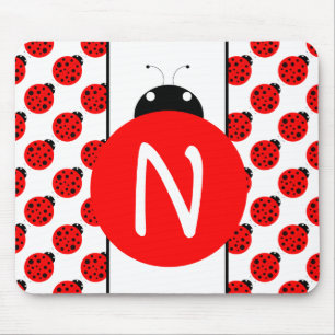 Ladybug Monogram Mouse Mat