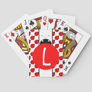 Ladybug Monogram Playing Cards