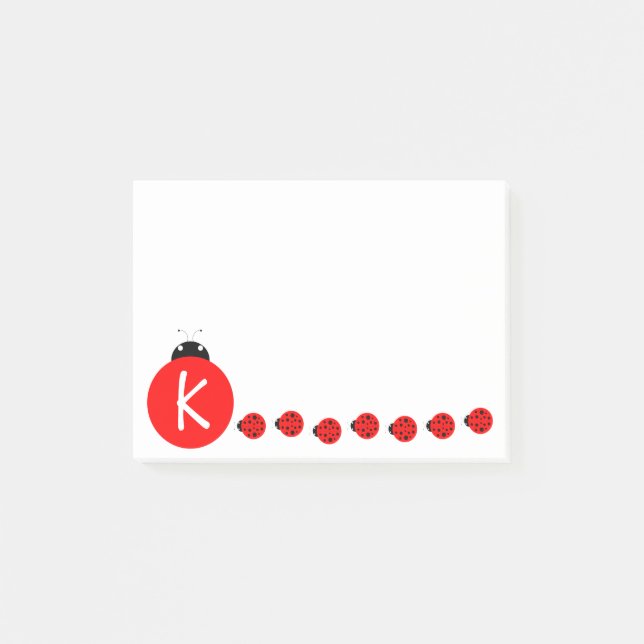 Ladybug Monogram Post-it Notes (Front)