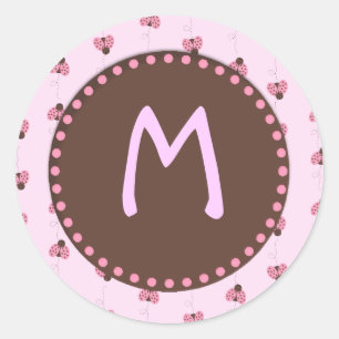 Ladybug Monogram Stickers