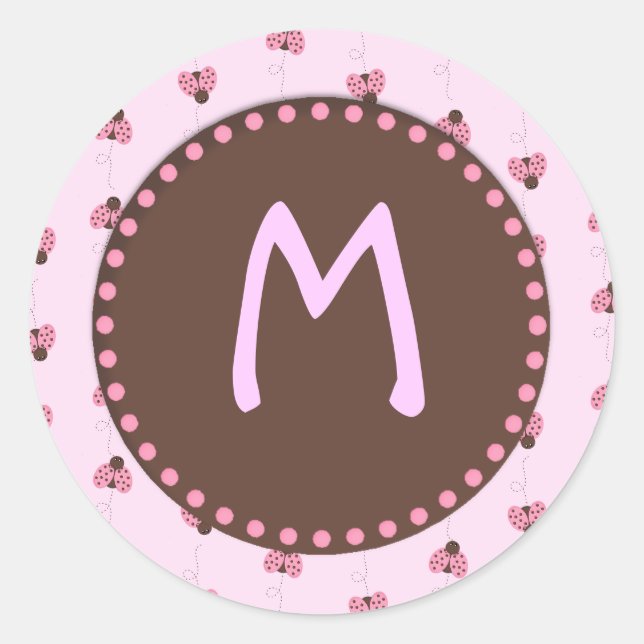 Ladybug Monogram Stickers (Front)