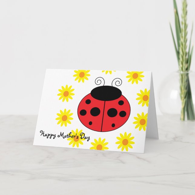 Ladybug Mother's Day Card (Front)