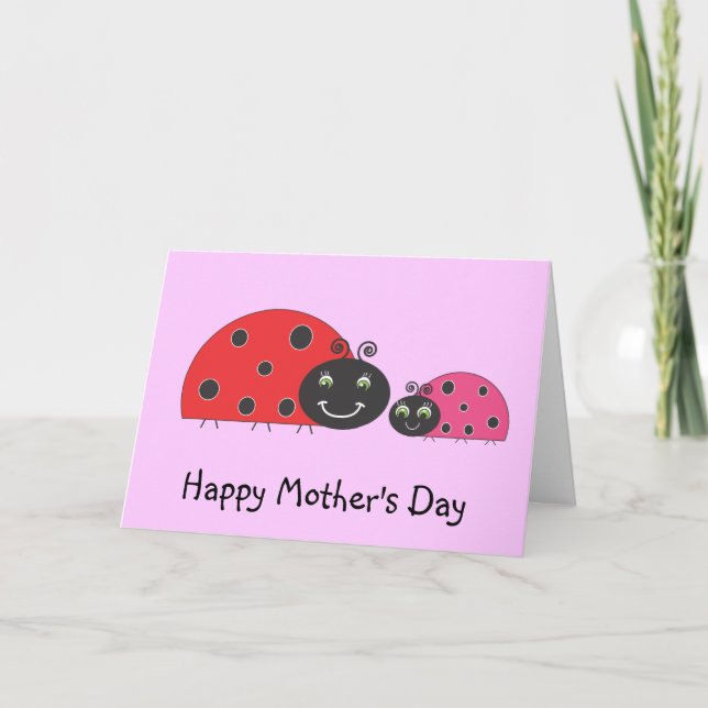 Ladybug Mother's Day Card (Front)
