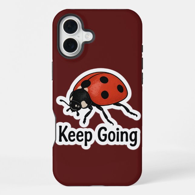 Ladybug Motivation Sticker  iPhone Case (Back)