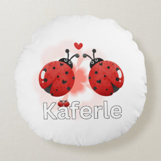 Ladybug Mug Round Cushion