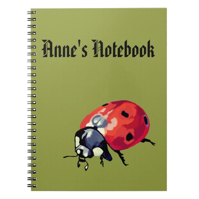 Ladybug Name  Notebook (Front)