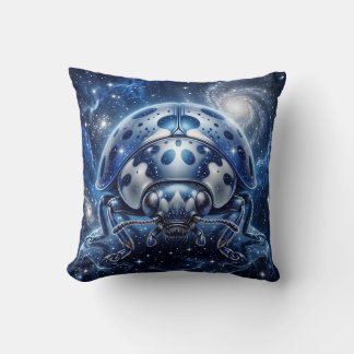Ladybug Nebula Throw Pillow