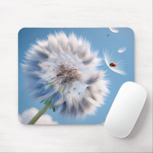 Ladybug On a Dandelion Seed Mouse Mat