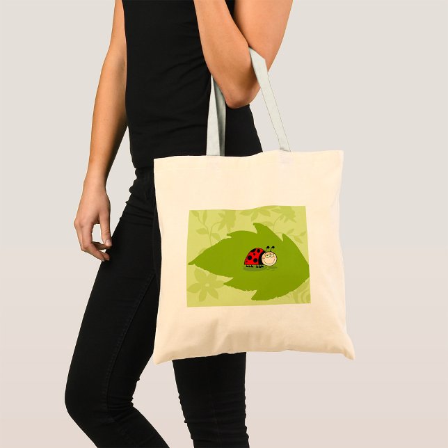 Ladybug On A Leaf Tote Bag (Creator Uploaded)