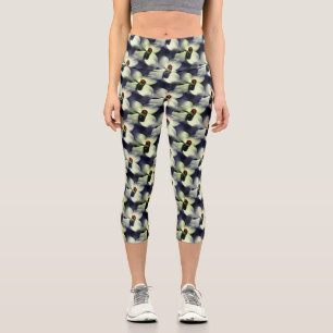 Ladybug On Dogwood Flower Nature  Capri Leggings