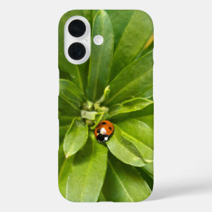 Ladybug on Flowers iPhone 16 Case
