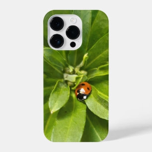 Ladybug on Flowers iPhone 14 Pro Case