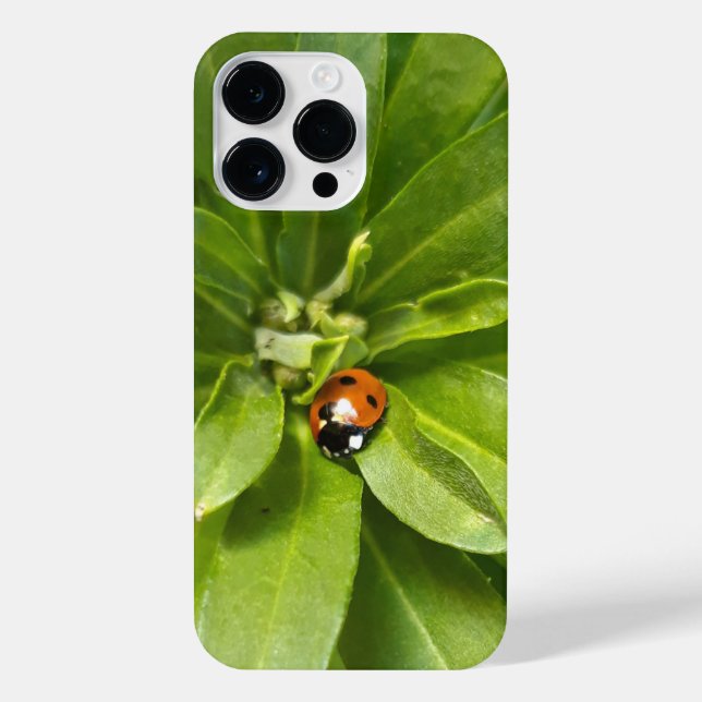 Ladybug on Flowers iPhone Case (Back)