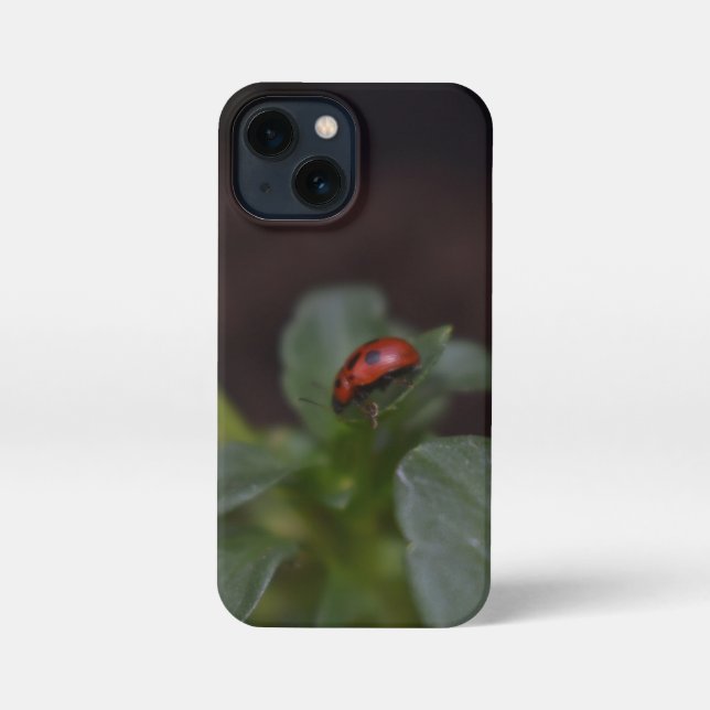 Ladybug on Flowers iPhone Case (Back)