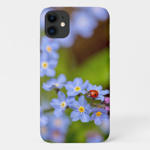 Ladybug on For-get-me-not iPhone Case