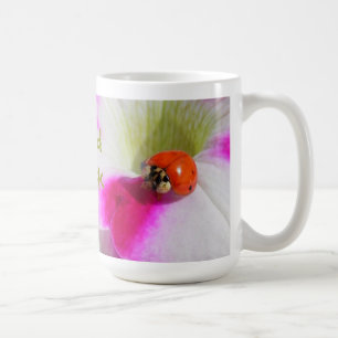 Ladybug on the petunia Mug