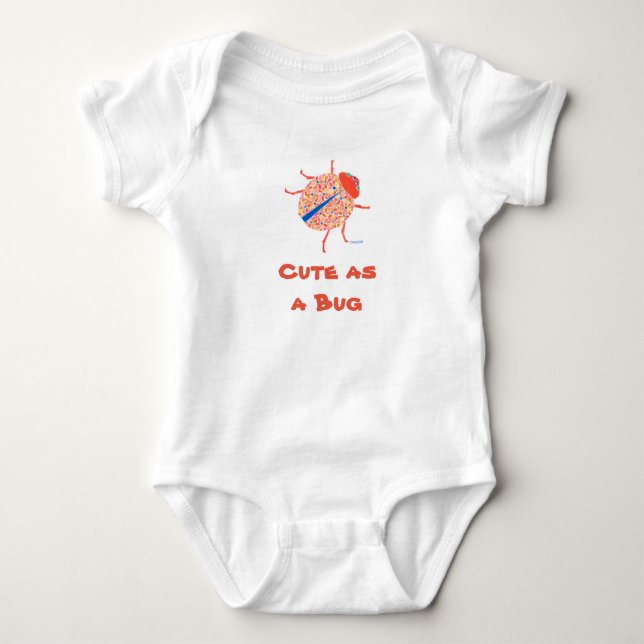 Ladybug One-Piece Baby Bodysuit (Front)