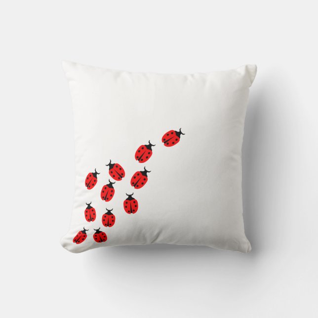 Ladybug Outdoor Pillow (Front)