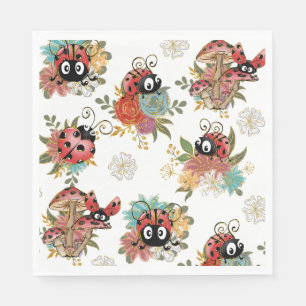 Ladybug Party Luncheon Napkins, Party Décor.       Napkin